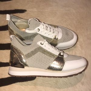 Michael Kors gold sneakers